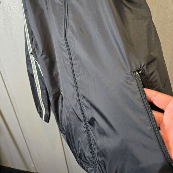 Tommy Hilfiger Windbreaker Jacket Men Large Black Gray Full Zip - Picture 4 of 8